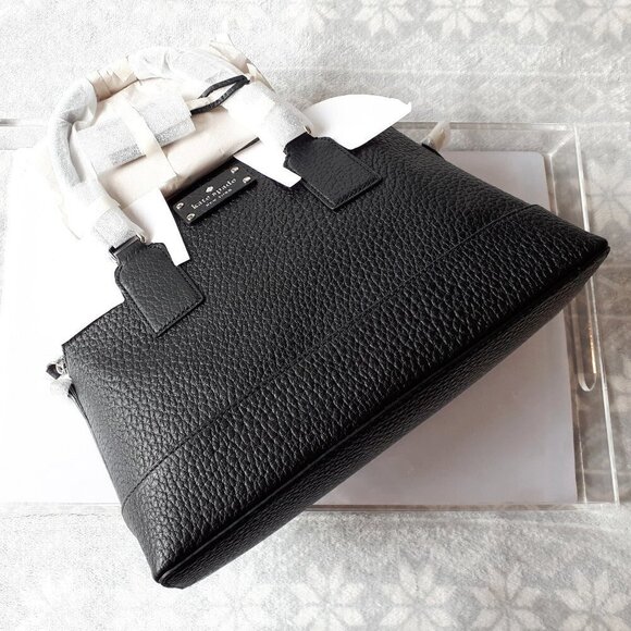NWT Kate Spade black small leather satchel handbag - Picture 6 of 10